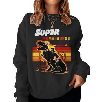 Super Mamasaurus Trex Dino Lustig Mama Muttertag Retro Sweatshirt Frauen - Geschenkecke