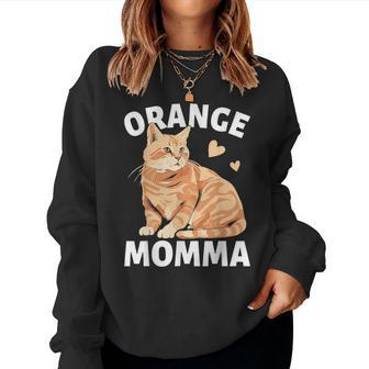 Tabby Cat Orange Cat Mom Orange Momma Women Sweatshirt - Monsterry DE