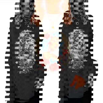 Tatouage De Pin Up Girl American Traditional Tattoo Women Sweatshirt - Cadeauxyz