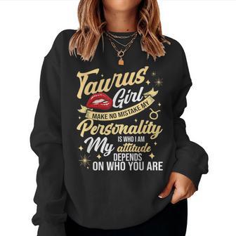 Taurus Girl Horoscope April & May Birthday Zodiac Sign Women Sweatshirt - Seseable