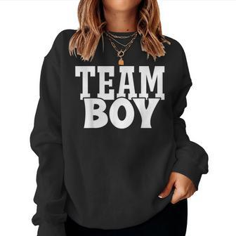 Team Boy Team Girl Blue Gender Reveal Party Matching Family Women Sweatshirt - Seseable