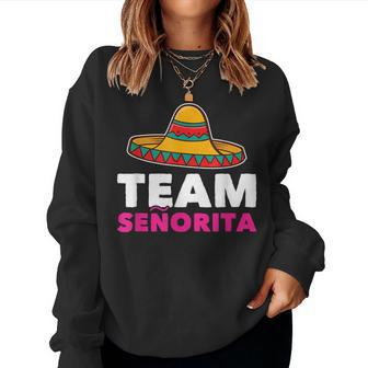 Team Girl Senorita Mexican Gender Reveal Baby Shower Women Sweatshirt - Monsterry