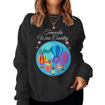 Temecula Wine Country Hot Air Balloons Cute Women Women Sweatshirt - Monsterry CA