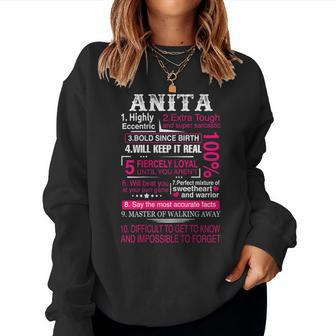 Ten Facts About Name Is Anita First Name Women Sweatshirt - Monsterry CA