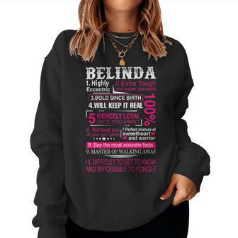 Ten Facts About Name Is Belinda First Name Women Sweatshirt - Seseable