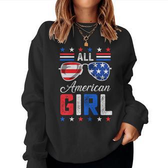 Tenue Assortie Pour Fille Américaine 4 Juillet Women Sweatshirt - Cadeauxyz