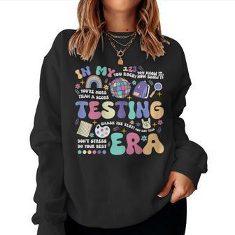 In My Testing Era School Day Teacher Student Rock The Test Women Sweatshirt | Mazezy DE