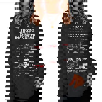 Things I Do In My Spare Time Car Graphic & Womens Women Sweatshirt - Thegiftio