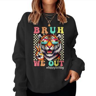 Tiger Bruh We Out Happy Last Day Of School Teacher Boy Girl Women Sweatshirt - Monsterry AU