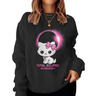 Total Solar Eclipse April 8 2024 Cat Boy Girl Women Sweatshirt - Monsterry UK