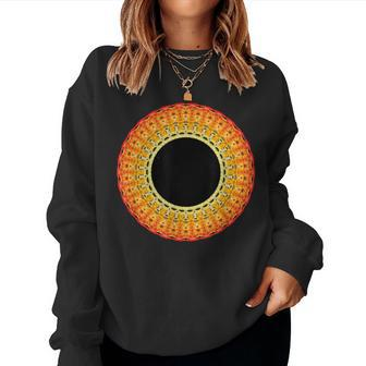 Total Solar Eclipse Mandala Sun Women Sweatshirt - Seseable