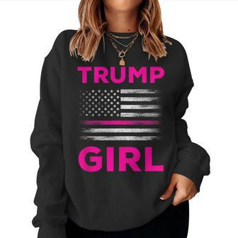 Trump Girl 2024 Trump Girl Pink For Girls Women Sweatshirt - Seseable