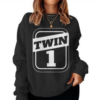 Twin 1 Twin 2 Twins Boys Twins Girls Matching Women Sweatshirt - Monsterry