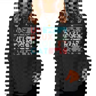 Un Deux Trois Cat - Chat Drôle Cadeau Chat Women Sweatshirt - Cadeauxyz