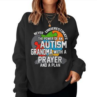 Never Underestimate The Power Of An Autism Grandma Women Sweatshirt - Monsterry AU