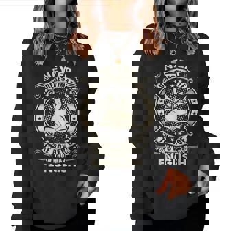 Never Underestimate Power Of Woman Majored English Women Sweatshirt - Thegiftio