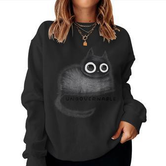 Ungovernable Cat For Women Women Sweatshirt - Monsterry