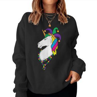 Unicorn Mardi Gras Magical Street Parade Women Sweatshirt - Monsterry