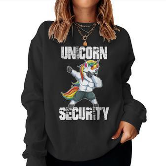 Unicorn Security Dad Mom Daughter Adult Unicorn Costume Women Sweatshirt - Monsterry UK