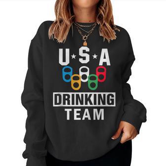 Usa Drinking Team Beer Party Women Sweatshirt - Monsterry