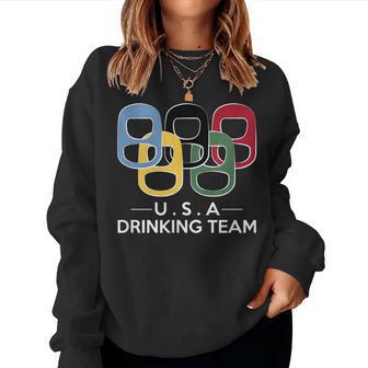 Usa Drinking Team Beer Can Tab Sports Women Sweatshirt - Monsterry DE