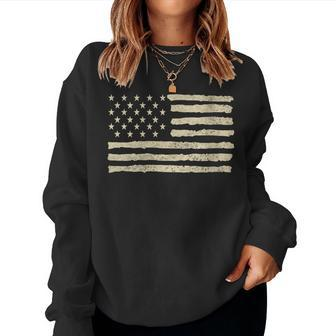 Usa Flag American Flag 4Th Of July Independence Day Vintage Women Sweatshirt - Monsterry AU