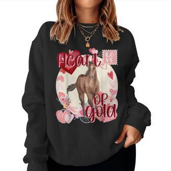 Valentine Horse Simply Watercolor Southern Colors Comfort Women Sweatshirt - Seseable