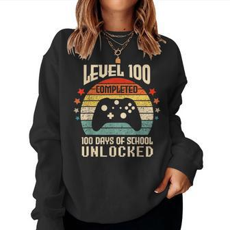 Video Gamer Student 100Th Day Teacher 100 Days Of School Women Sweatshirt - Monsterry AU