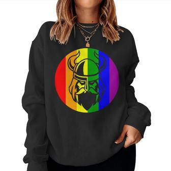 Viking Lgbtq Gay Lesbian Pride Scandinavia Women Sweatshirt - Monsterry CA