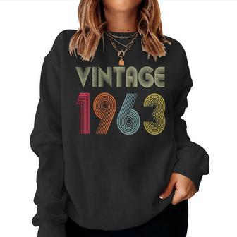 Vintage 1963 60Th Birthday 60 Years Old Women Sweatshirt - Monsterry AU