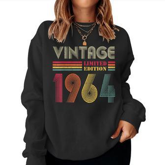 Vintage 1964 60Th Birthday 60 Years Old Women Sweatshirt - Monsterry DE