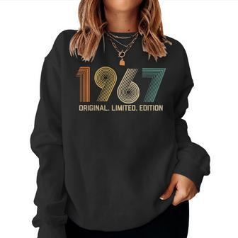 Vintage 1967 Birthday Retro 1967 For Born In 1967 Women Sweatshirt - Monsterry