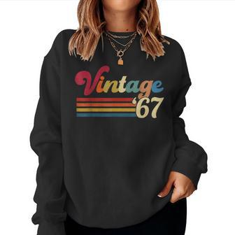 Vintage 1967 Retro 55'S 55Th For B-Day Women Sweatshirt - Monsterry UK