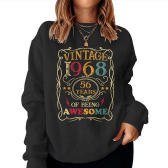 Vintage 1968 56Th Birthday 56 Year Old For Women Women Sweatshirt - Monsterry