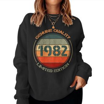 Vintage 1982 T For Retro 1982 Birthday Women Sweatshirt - Monsterry