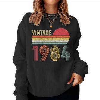 Vintage 1984 40Th Birthday 40 Years Old Women Sweatshirt - Thegiftio UK