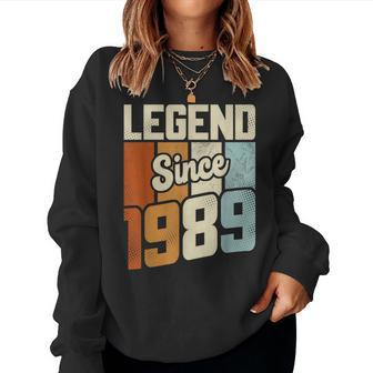 Vintage 1989 34 Birthday Decorations 34Th Birthday Women Sweatshirt | Mazezy