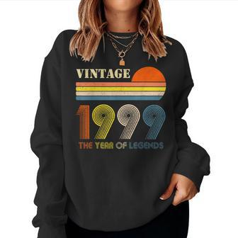 Vintage 1999 21St Birthday Ideas Him Her Women Sweatshirt - Monsterry