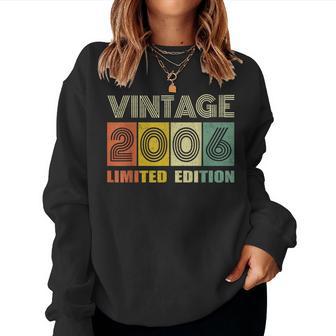 Vintage 2006 18 Years Old Boys And Girls 18Th Birthday Women Sweatshirt - Monsterry