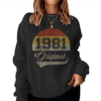 Vintage 40Th Birthday Man Woman Original 1981 Women Sweatshirt - Monsterry CA