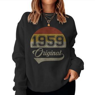 Vintage 62Nd Birthday Man Woman Original 1959 Women Sweatshirt - Monsterry CA