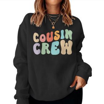 Vintage Cousin Crew Groovy Retro Family Matching Cool Women Sweatshirt - Monsterry UK