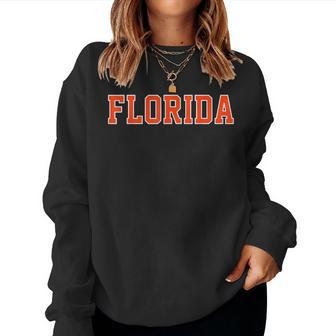 Vintage Florida Florida Retro Orange Women Sweatshirt - Seseable