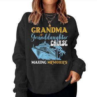 Vintage Grandma Granddaughter Cruise 2024 Memories Women Sweatshirt - Monsterry