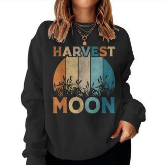 Vintage Harvest Moon Autumn Fall Women Sweatshirt - Monsterry