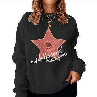 Vintage Hollywood Cinematic Walk Of Fame Star Women Sweatshirt - Monsterry AU