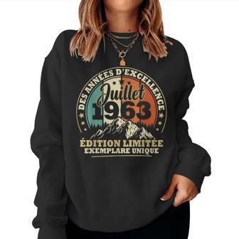 Vintage Humour 60 Ans Anniversaire Homme Juillet 1963 Women Sweatshirt - Cadeauxyz