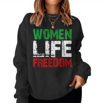 Vintage Life Freedom Distressed Political Free Iran Women Sweatshirt - Monsterry AU