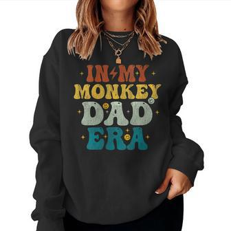 Vintage In My Monkey Dad Era Fathers Day Women Sweatshirt - Monsterry DE