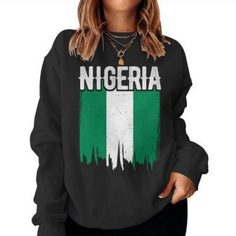 Vintage Nigeria Flag For Nigeria Nigerian Women Sweatshirt - Monsterry CA